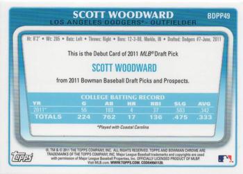 2011 Bowman Draft Picks & Prospects - Chrome Prospects #BDPP49 Scott Woodward Back