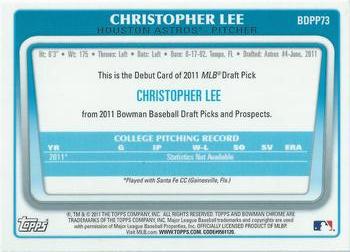 2011 Bowman Draft Picks & Prospects - Chrome Prospects #BDPP73 Christopher Lee Back