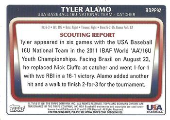 2011 Bowman Draft Prospects Gold Tyler Alamo #BDPP92 