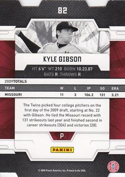 2009 Donruss Elite Extra Edition - Aspirations Die Cut #82 Kyle Gibson Back