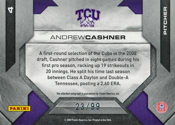 2009 Donruss Elite Extra Edition - Back to the Future Signatures #4 Andrew Cashner Back