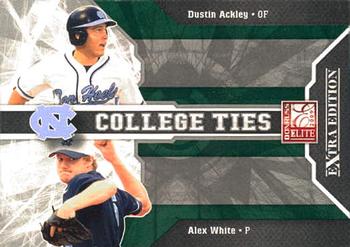 2009 Donruss Elite Extra Edition - College Ties Green #1 Dustin Ackley / Alex White Front