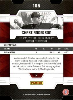 2009 Donruss Elite Extra Edition - Status #105 Chase Anderson Back