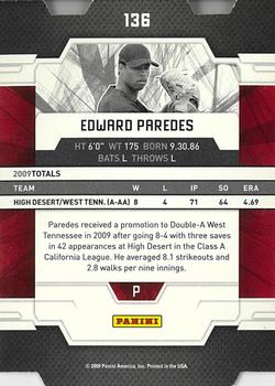 2009 Donruss Elite Extra Edition - Status #136 Edward Paredes Back