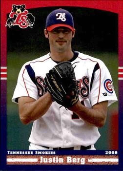 2008 Grandstand Tennessee Smokies #NNO Justin Berg Front
