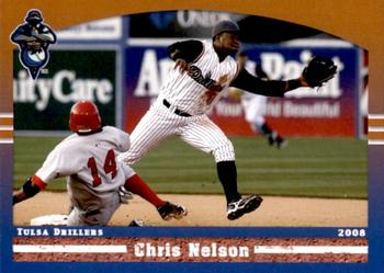 2008 Grandstand Tulsa Drillers #20 Chris Nelson Front