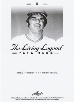 2012 Leaf Pete Rose The Living Legend #5 Pete Rose Back