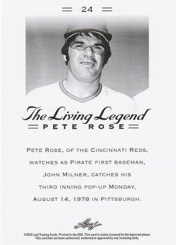 2012 Leaf Pete Rose The Living Legend #24 Pete Rose Back