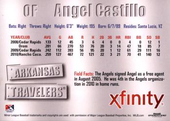 2011 Grandstand Arkansas Travelers #NNO Angel Castillo Back