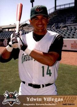 2011 Grandstand Augusta GreenJackets #NNO Ydwin Villegas Front