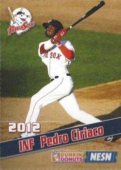 2012 Dunkin' Donuts Pawtucket Red Sox #7 Pedro Ciriaco Front
