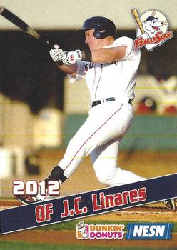 2012 Dunkin' Donuts Pawtucket Red Sox #20 J.C. Linares Front