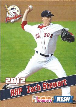 2012 Dunkin' Donuts Pawtucket Red Sox #28 Zach Stewart Front