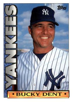 1990 Topps TV New York Yankees #1 Bucky Dent Front