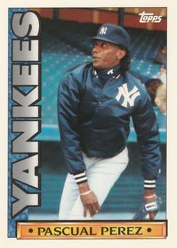1990 Topps TV New York Yankees #16 Pascual Perez Front