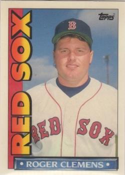1990 Topps TV Boston Red Sox #8 Roger Clemens Front