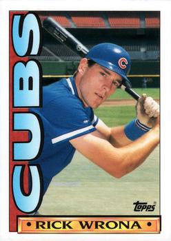 1990 Topps TV Chicago Cubs #21 Rick Wrona Front