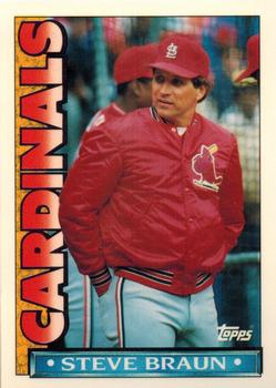 1990 Topps TV St. Louis Cardinals #2 Steve Braun Front