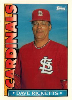 1990 Topps TV St. Louis Cardinals #4 Dave Ricketts Front