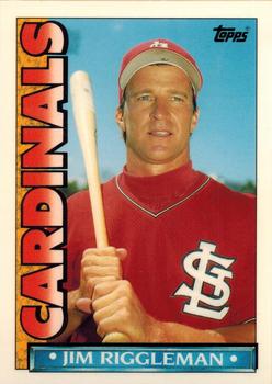 1990 Topps TV St. Louis Cardinals #5 Jim Riggleman Front