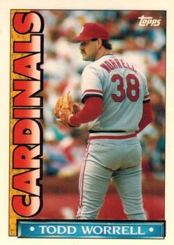 1990 Topps TV St. Louis Cardinals #22 Todd Worrell Front