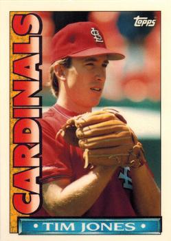 1990 Topps TV St. Louis Cardinals #26 Tim Jones Front