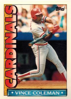1990 Topps TV St. Louis Cardinals #32 Vince Coleman Front