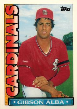1990 Topps TV St. Louis Cardinals #37 Gibson Alba Front