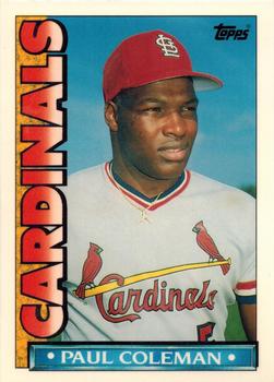 1990 Topps TV St. Louis Cardinals #43 Paul Coleman Front