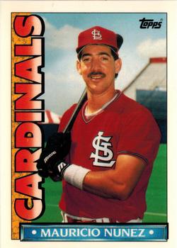 1990 Topps TV St. Louis Cardinals #57 Mauricio Nunez Front