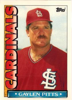 1990 Topps TV St. Louis Cardinals #61 Gaylen Pitts Front