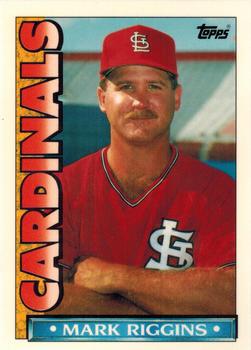 1990 Topps TV St. Louis Cardinals #62 Mark Riggins Front