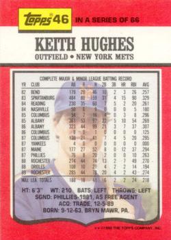 1990 Topps TV New York Mets #46 Keith Hughes Back