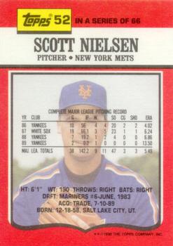 1990 Topps TV New York Mets #52 Scott Nielsen Back