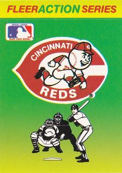 1990 Fleer - Action Series Team Stickers #NNO Cincinnati Reds Front