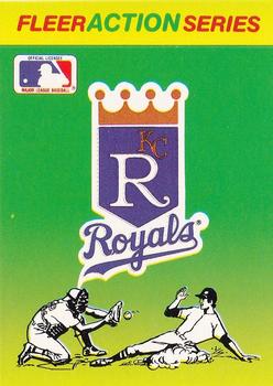 1990 Fleer - Action Series Team Stickers #NNO Kansas City Royals Front