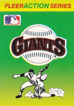 1990 Fleer - Action Series Team Stickers #NNO San Francisco Giants Front