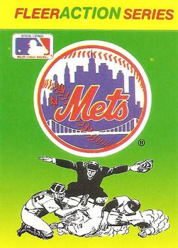 1990 Fleer - Action Series Team Stickers #NNO New York Mets Front