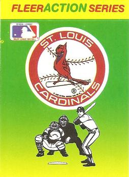 1990 Fleer - Action Series Team Stickers #NNO St. Louis Cardinals Front