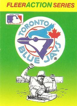 1990 Fleer - Action Series Team Stickers #NNO Toronto Blue Jays Front