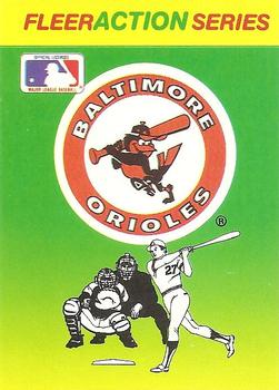 1990 Fleer - Action Series Team Stickers #NNO Baltimore Orioles Front