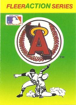 1990 Fleer - Action Series Team Stickers #NNO California Angels Front