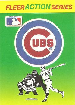 1990 Fleer - Action Series Team Stickers #NNO Chicago Cubs Front