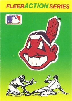 1990 Fleer - Action Series Team Stickers #NNO Cleveland Indians Front