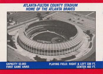 1988 Fleer - Team Stickers #NNO Atlanta Braves Back