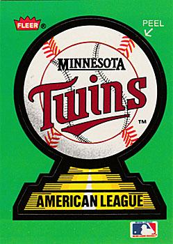 1988 Fleer - Team Stickers #NNO Minnesota Twins Front