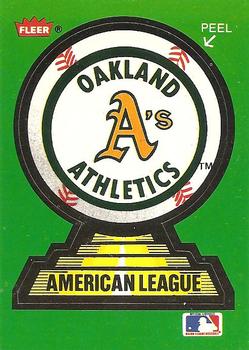 1988 Fleer - Team Stickers #NNO Oakland A's Front