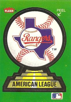 1988 Fleer - Team Stickers #NNO Texas Rangers Front