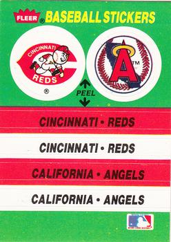 1988 Fleer - Team Stickers #NNO Cincinnati Reds / California Angels Front
