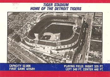 1988 Fleer - Team Stickers #NNO Detroit Tigers Back